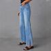 Women's Clothing High Waist Fashion Split Straight Stretch Jeans_ecoleips.com