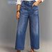 Women's Plus Size High-Waisted Wide Leg Jeans – Vintage Washed, Multi-Pocket, Relaxed Fit (0xl-3xl, Stretch Denim, 9/10 Length, Dark Blue)_ecoleips.com