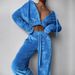 Women's Velvet Sportswear Set High-End Casual Fashion Solid Color Two-Piece Suit_ecoleips.com