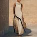 Women's Spring/Summer Fashion Set Sleeveless Top And Wide Leg Pants Irregular Two Piece Set European And American Style Cross Border Foreign Trade_ecoleips.com