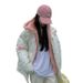 Cozy Puffer Jacket For Women - Winter Thickened Hooded Coat With Fake Two-Piece Design, Korean Style Soft Casual Outerwear_ecoleips.com