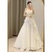 Strapless Light Wedding 2026 New Spring Style French Bridal Travel Photo Simple Outing Reception Fairy Dress For Women_ecoleips.com