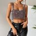 Women's Clothing Nightclub Party Disco Sexy Metal Diamond Mesh Backless Tank Top_ecoleips.com