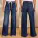 Women's Clothing Spring New Lace Up Stretch Jeans Straight Temperament Wide Leg Trousers_ecoleips.com