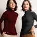 Women's Clothing High Neck Base Layer Sweater Slim Fit Long Sleeve Pullover Solid Color Elegant Autumn Winter Commute Sweater_ecoleips.com