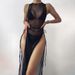 Women’s Clothing new solid color bikini cover up beach skirt three piece swimsuit female high end hot spring swimsuit_ecoleips.com
