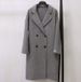 European Style Wool For Women Pink Elegant Mid-Length Double-Sided Woolen Coat 2024 Cocoon Shape_ecoleips.com