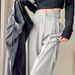 Women's Clothing Buttoned National Style High Waist Suit Pants Women's Spring And Summer New Advanced Drape Casual Narrow Straight Wide Leg Pants_ecoleips.com