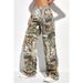 Streetwear Cargo Pants For Men - Oversized Drop-Crotch Joggers With Camo Print & Multi-Pockets, Loose Fit Straight Leg Trousers_ecoleips.com