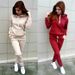 New Women's Fleece Tracksuit Set 2024 Comfortable Warm Sportswear for Women Direct Factory Sales_ecoleips.com