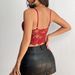 Summer Autumn Women's Sexy Lace Camisole Small Vest Eye Catching Design Perspective Chest Support Cross Border Fashion Top_ecoleips.com