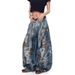 2027 Fashion European-USA Wasteland Style Post-Apocalyptic Stained Jeans Women Cotton Mid Waist Random Needle Embroidery Do Old Wide-Leg Denim Pants_ecoleips.com