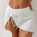 Women's Black Knitted Bikini Cover Up Dress Sexy Slit Seashell Starfish Tassel Decorations Beachwear_ecoleips.com