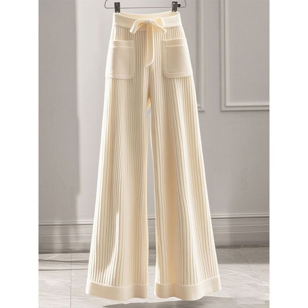 Women's Clothing White Glutinous Rice Pants New Style This Year's Popular High Waist Straight Thickened Knitted Wide Leg Pants Winter Women_ecoleips.com