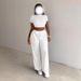 LKTM Women's Slim Fit Two-Piece Set Summer Streetwear Cropped T-Shirt And High-Waisted Shorts Solid Color Trendy Outfit_ecoleips.com
