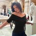 Women's Slim Fit V Neck T-Shirt European American Style Solid Color mid Sleeve Fashion Trend Top for Summer 2026_ecoleips.com