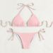 2025foreign Trade Solid Color Strap Halter Neck Hot Spring Bikini Three Point Beach Vacation Split Swimsuit Female_ecoleips.com