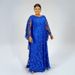 Women's Clothing Plus Size Clothes Elegant Water-Soluble Lace Plus Size Dress For Women – Loose Long Robe With Short Sleeves_ecoleips.com