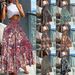 European And American 2025 Summer New Women's Printed Vacation Beach Long Flared Skirt_ecoleips.com