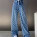Women's Clothing High Waist Slim Floor Length Straight Denim Wide Leg Pants Women's Loose Niche High Street Ins Design 18175_ecoleips.com