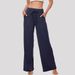 High Waisted Straight Leg Women's Pants European American Style Autumn Winter Wide Leg Casual Trousers for Sports Yoga_ecoleips.com