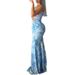 Women's Clothing Women's Halter Neck Printed Pleated Dress Casual Loose Holiday Style Spring Summer Design For Formal & Casual_ecoleips.com