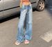 Women's Clothing retro wide leg jeans for women spring and autumn new straight loose high waist drape slim floor length pants_ecoleips.com