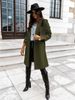 Casual Long-Sleeve Tweed Coat For Women – Lightweight Polyester Jacket (Gray/Black/Wine/Pink/Army Green/Dark Green/Chocolate/Blue/Beige, S-XXL)_ecoleips.com