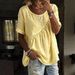 Women's Solid Color Round Neck Short Sleeve Ruffled Top T-Shirt Spring/Summer New Clothing_ecoleips.com