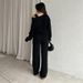 Women's Clothing Solid Color Sleeveless Minimalist Sleeveless U-Neck Top & Straight Leg Pants Set – Chic Office Wear In Black & Slate Grey | XS-XXXL_ecoleips.com