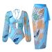 Long Sleeve Rash Guard Swimsuit – Tropical Floral Print UV Protection One-Piece With Tummy Control (UPF 50+, Quick-Dry Polyester)_ecoleips.com