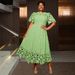 plus Size Women's Floral Lace Embroidered Dress Elegant Mesh Midi Gown with Waist Tie Breathable A-Line Special Occasion Party Dress_ecoleips.com