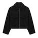 Women's Stylish Short Wool Blend Jacket With Lapel Collar - Street Fashion Outerwear For Autumn & Winter_ecoleips.com