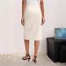 Women's Clothing Fashion Summer Midi Skirt For Women Versatile With Slit And Buttons_ecoleips.com