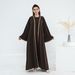 Women's Clothing Modest Abaya Dress Loriya Elegant Embellished Abaya – Flowy Long-Sleeve Open Front Dress In Black/Brown/Navy/Army Green (S-XL)_ecoleips.com