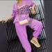 Women's Clothing New Leopard Print Hot Stamping Sweatshirt Two Piece Casual Pants_ecoleips.com