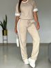 Women's Casual Sports Fashionable Clothing Set European American Style Muslim Dress_ecoleips.com