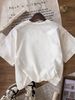 Women's Casual Round Neck Short Sleeve T-Shirt Multi-Color American Style Simple Fashionable Sports Top Solid Printed Loose Fit_ecoleips.com