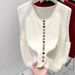 K Fashionable Knitted Vest For Women With Rainbow Buttons; Wear It Over A Sweater._ecoleips.com