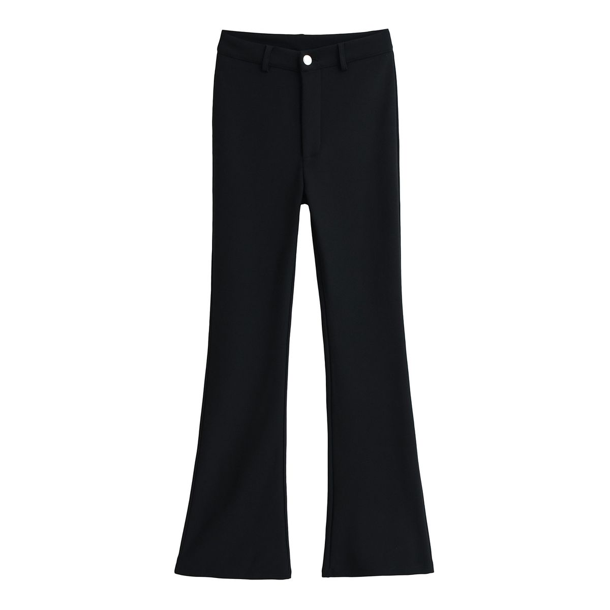 Women's Fleece-Lined Flared Trousers – Low Waist Slim Straight Leg Pants, Soft & Warm Winter Casual Pants_ecoleips.com