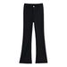 Women's Fleece-Lined Flared Trousers – Low Waist Slim Straight Leg Pants, Soft & Warm Winter Casual Pants_ecoleips.com
