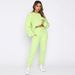 Women's Clothing Crew Neck Pullover Trousers Fashion Casual Long Sleeved Solid Color Long-Sleeve Hoodie & Pants Set – Casual Fall/Winter Outfit_ecoleips.com