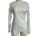 Elegant Satin And Lace Blouse Long Sleeve Asymmetrical Hem Top with Waist-Defining Fit for Women in White/Black Sizes S to XL_ecoleips.com