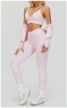 K Seamless Tight Yoga Set With Waist Cinching And Slimming Effect, Quick Drying Fitness Suit, Outdoor Running And Sports Three Piece Set_ecoleips.com