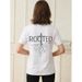 Women's Summer round Neck Short Sleeve T-Shirt Pure Cotton European Size 1 Pc_ecoleips.com
