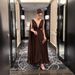 Women's Clothing Chiffon Pleated Backless Dress Autumn/Winter New Middle East Party Wear_ecoleips.com