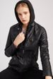 Hooded leather jacket two-piece set can remove oversize leather jacket female PU washed leather_ecoleips.com