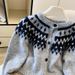 Nordic Fair Isle Short Knit Cardigan - Cozy Cropped Sweater For Women, Versatile Layering Piece, Retro-Inspired & Slimming_ecoleips.com
