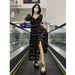 Plus-size Gentle French-style Floral Tea Women, Summer High-end Look, Slimming And Tummy-concealing Dress For Plus-size_ecoleips.com