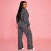 YNS Urban Casual Two-Piece Set - Zip-Up Jacket With Straight-Leg Pants, Stylish Workwear Pocket Design For Men & Women (Black/Gray/Red)_ecoleips.com